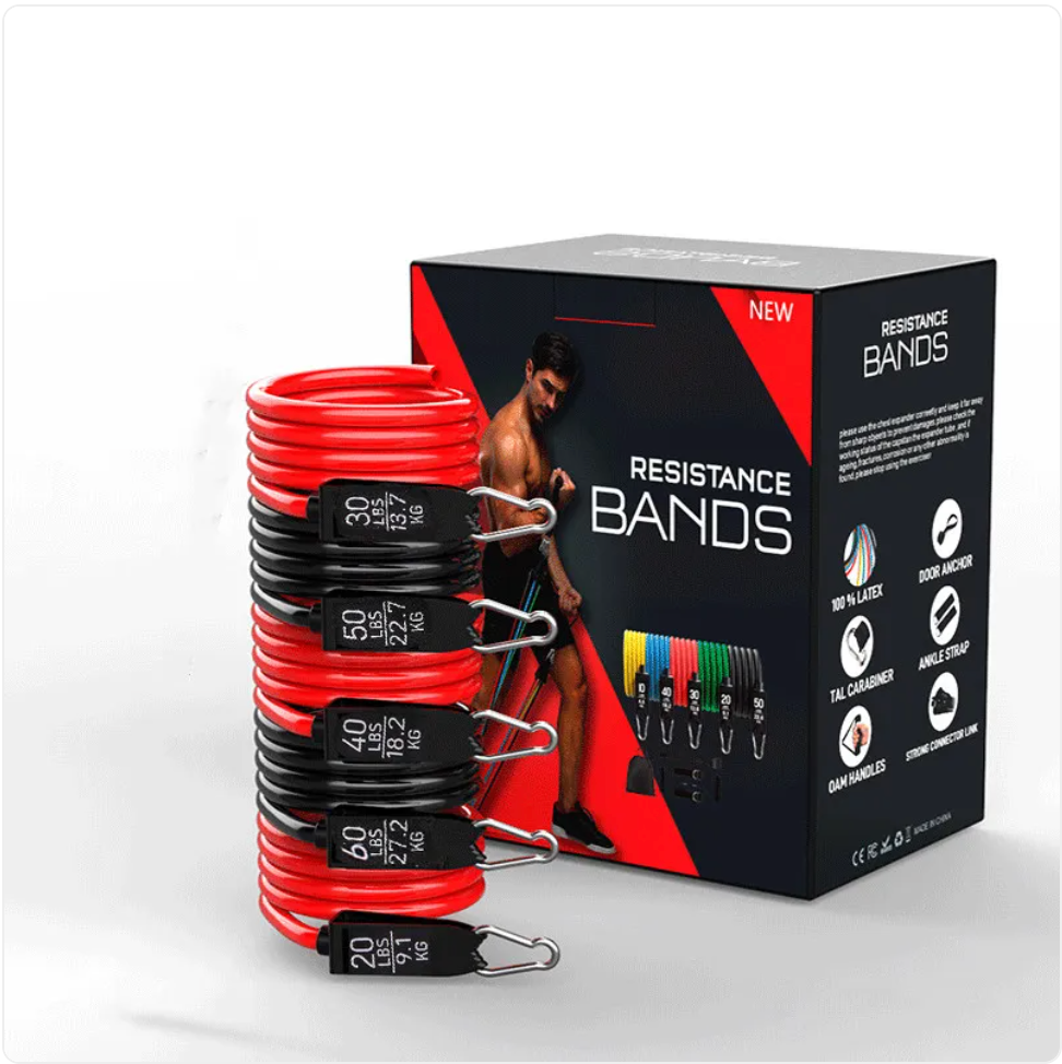 ForgeFit Resistance Bands: -11 Piece Home Workout Kit