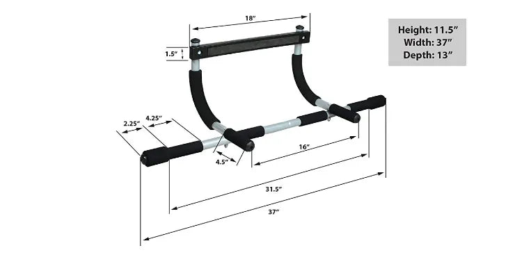 ForgeFit Door Frame Pull-Up Bar --  Multi-Grip Home Gym