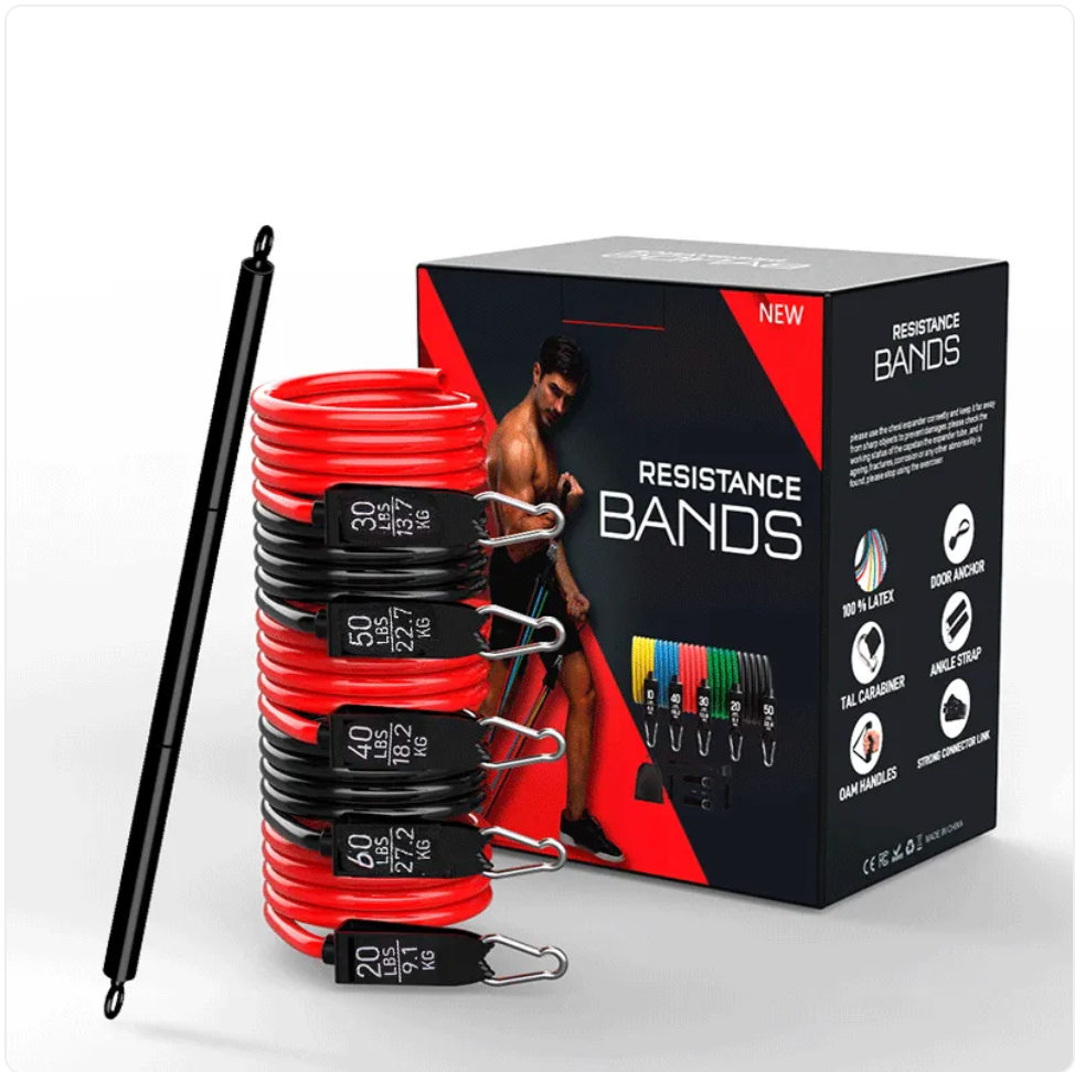 ForgeFit Resistance Bands: -11 Piece Home Workout Kit